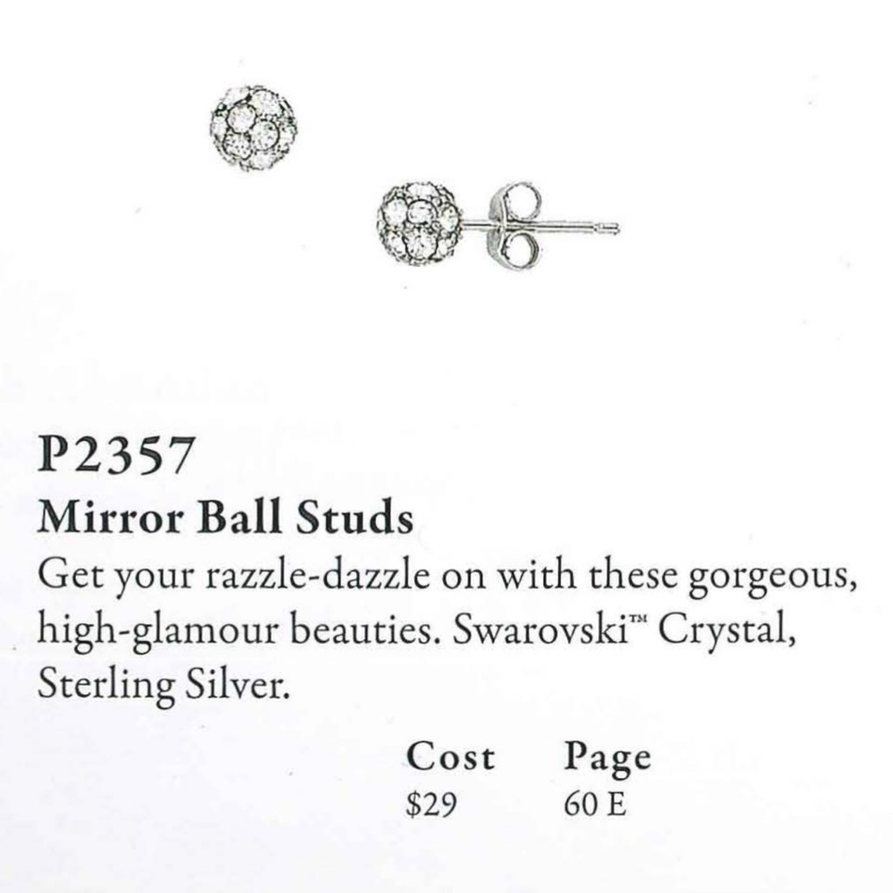 Silpada Sterling Silver “Mirror Ball” Earrings